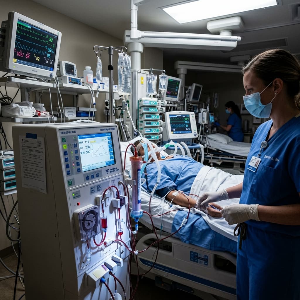 Emergency dialysis support.