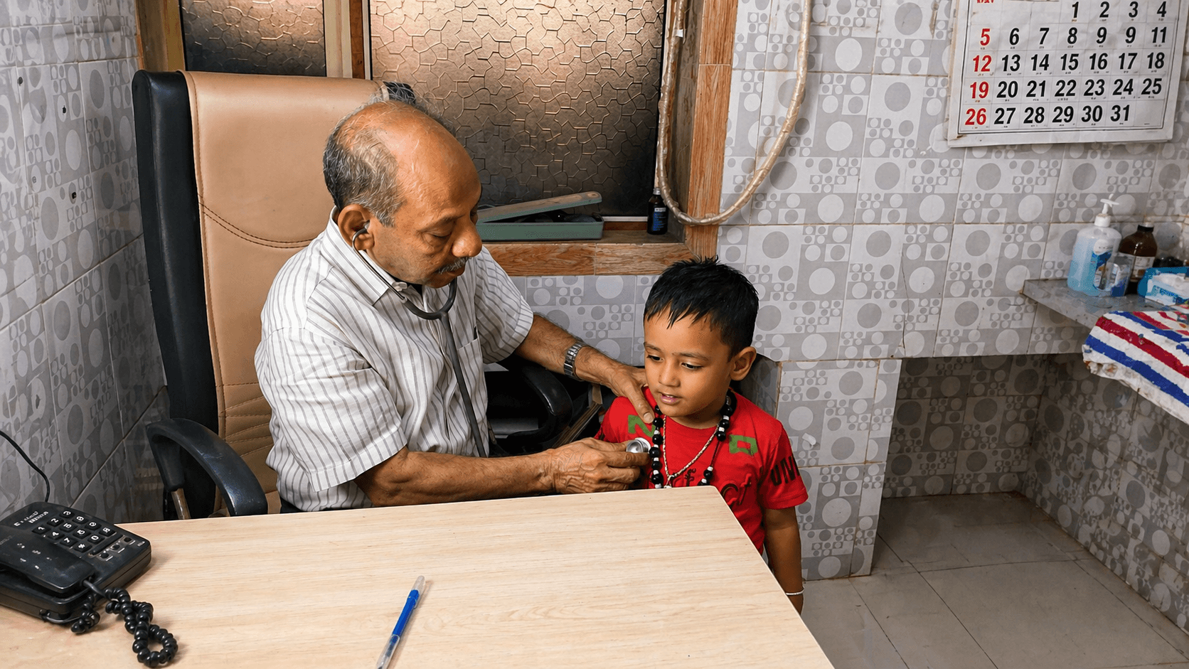 Pediatric care at Sanjivani Hospital.