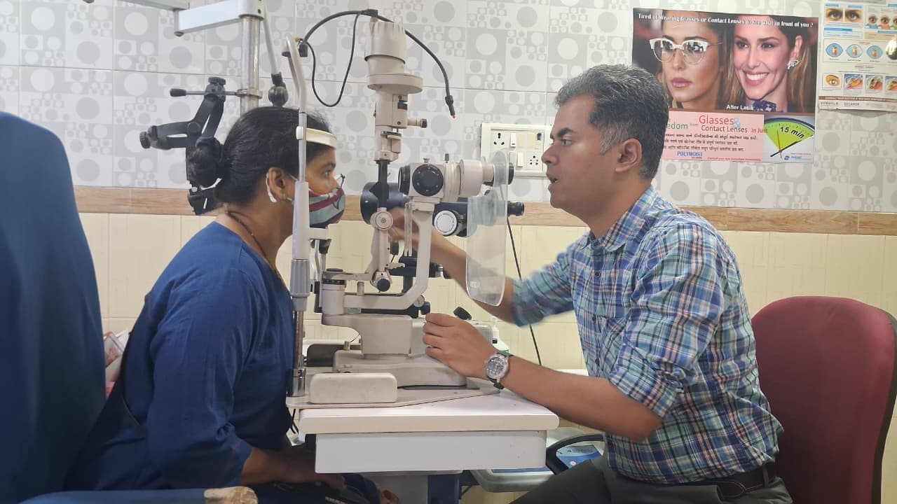 Eye care services at Sanjivani Hospital.