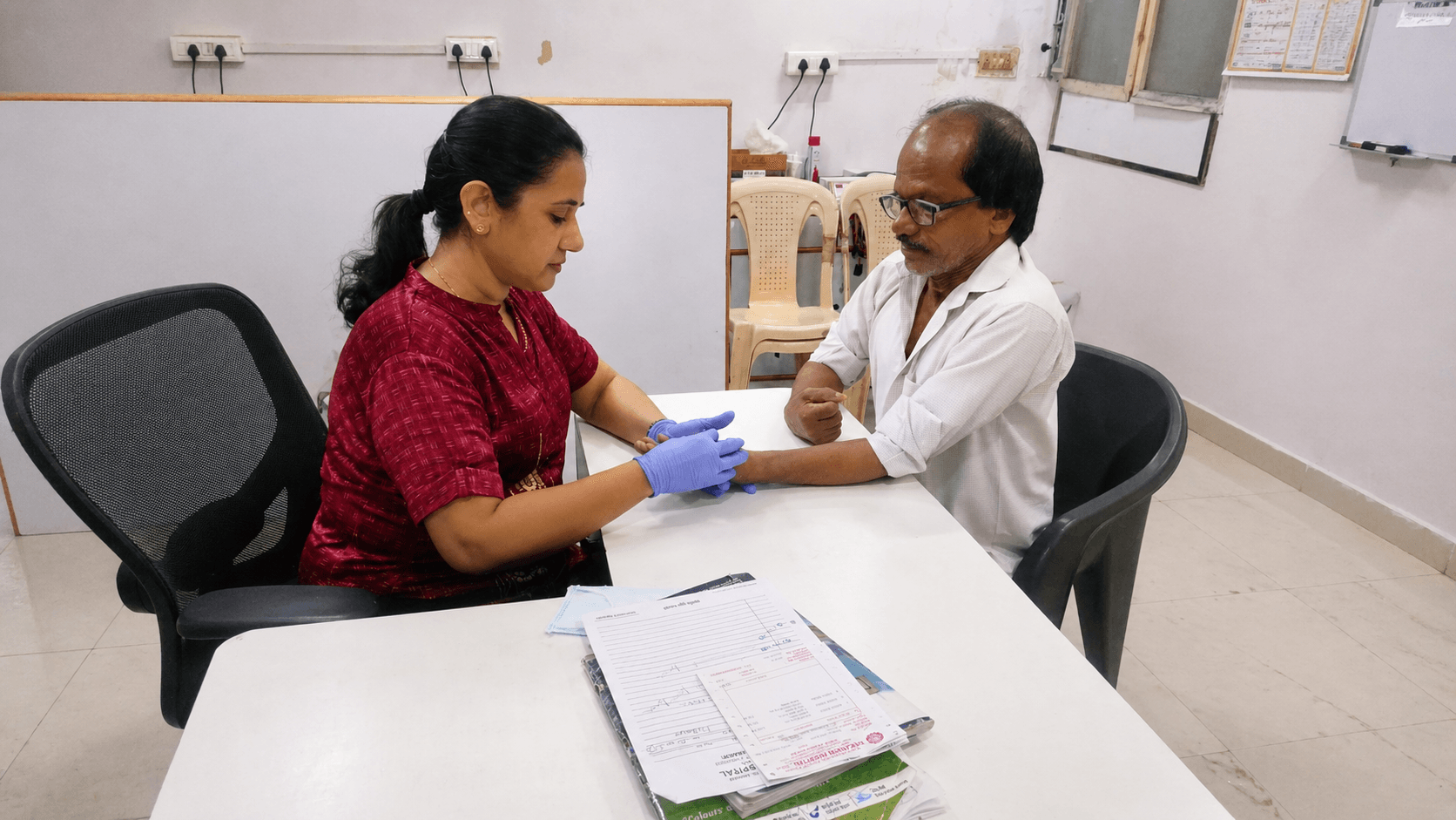 Physiotherapy treatment and recovery at Sanjivani Hospital.